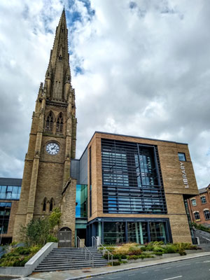 Central library exterior from Square Road