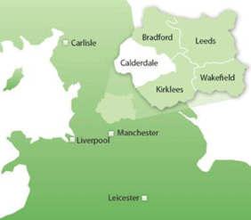 Map of Calderdale
